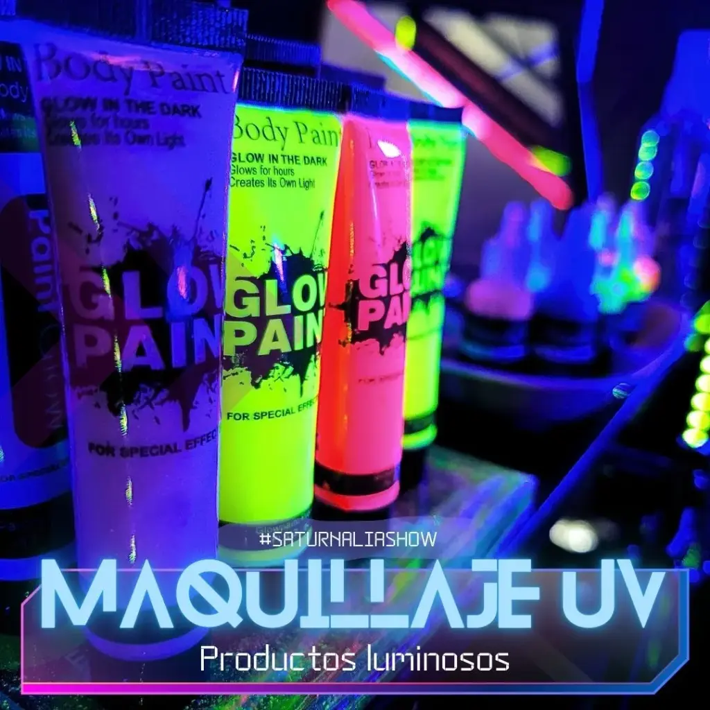 Maquillaje fluorescente luz UV