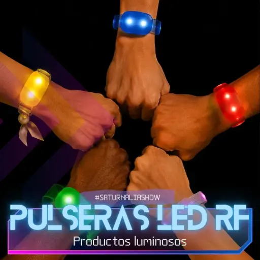 Pulseras LED radiofrecuencia DMX