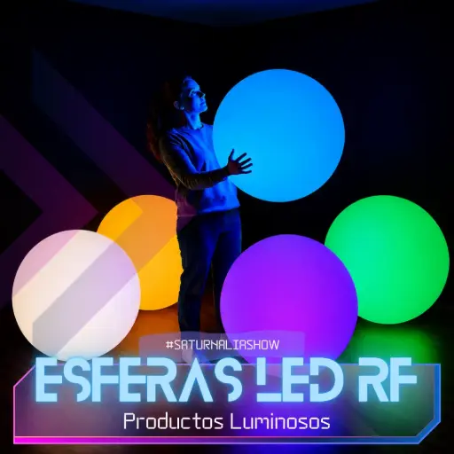 Esferas hinchables LED radiofrecuencia DMX